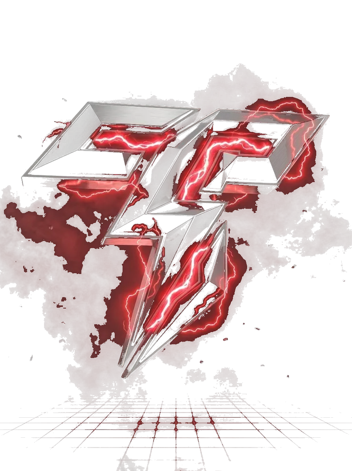 The Thraxel Enterprise Solutions emblem, a chrome and black T charged with red lightning